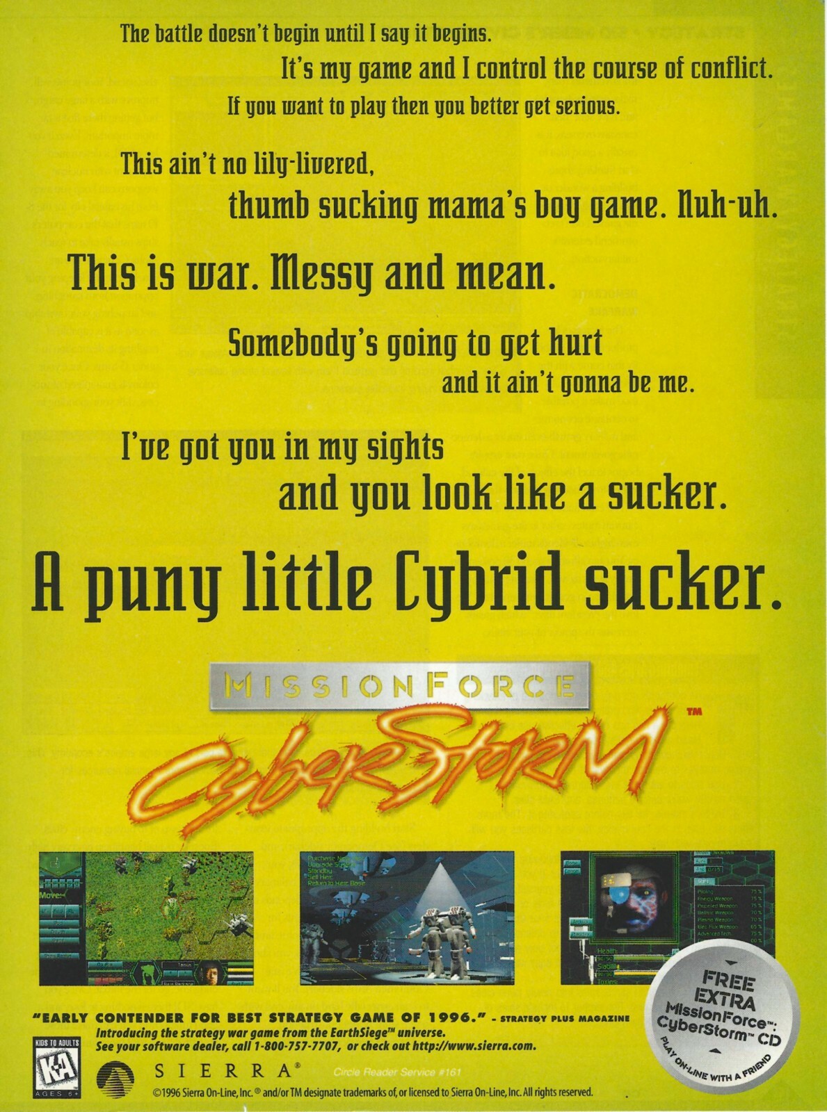 MissionForce: CyberStorm Print Ad/Poster Art PC Big Box