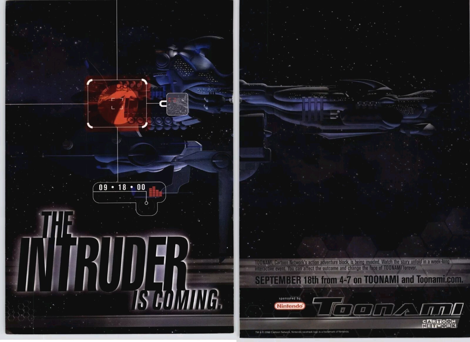 2000 Toonami Cartoon Network Print Ad/Poster DBZ Gundam Thundercats Naruto Art