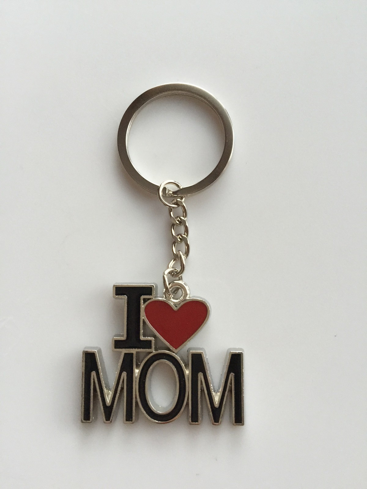 1x I LOVE PAPA or MOM Metal Key Ring Key chain Holder Novelty Mother's day Gift