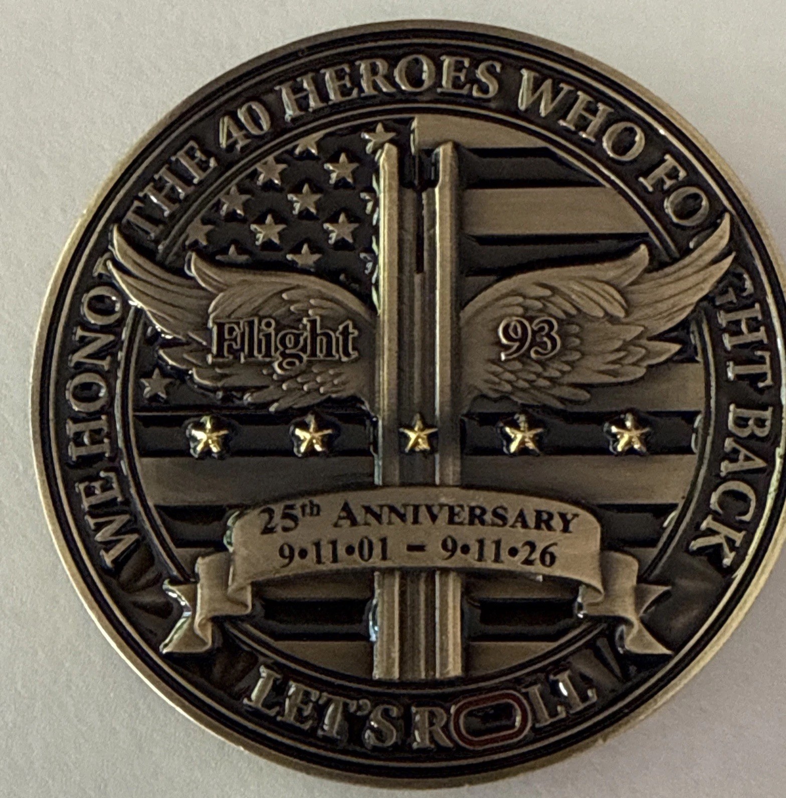 FBI Pittsburgh  9/11  Flight 93 “Let’s Roll” 25th Anniversary Challenge Coin