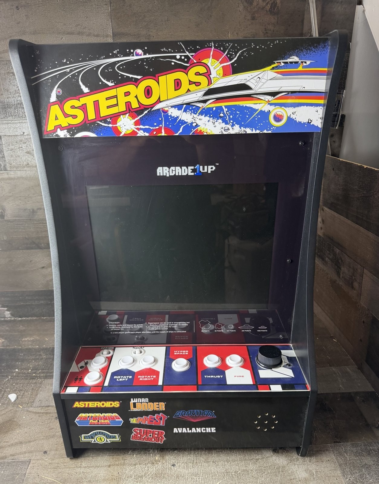 Arcade1Up Asteroids Countercade 8 Games Tempest Lunar Lander Gravitar Tested
