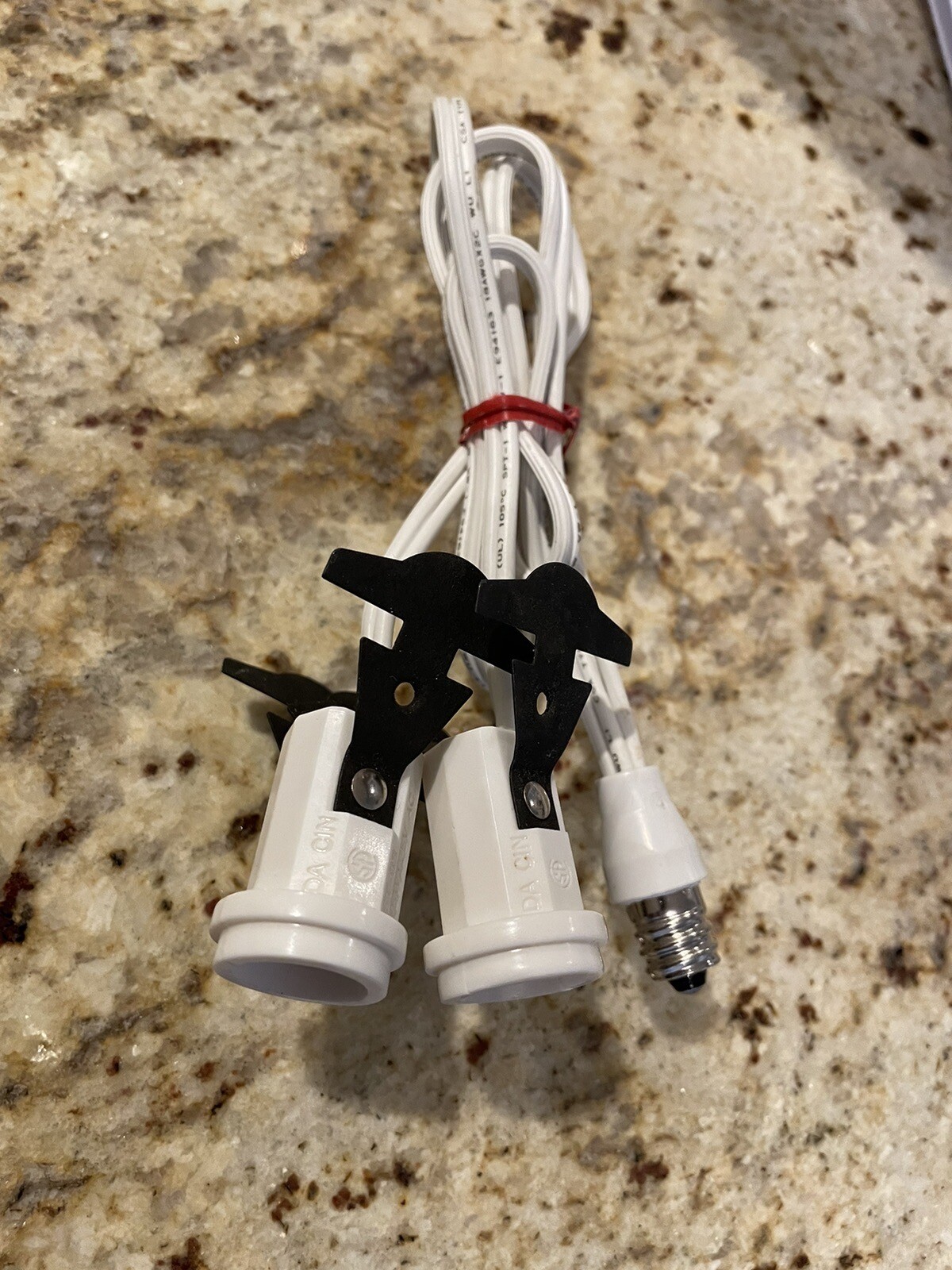 Dept 56 - Light Cord Extender / Doubler - Turns a Single into a Double Bulb Cord