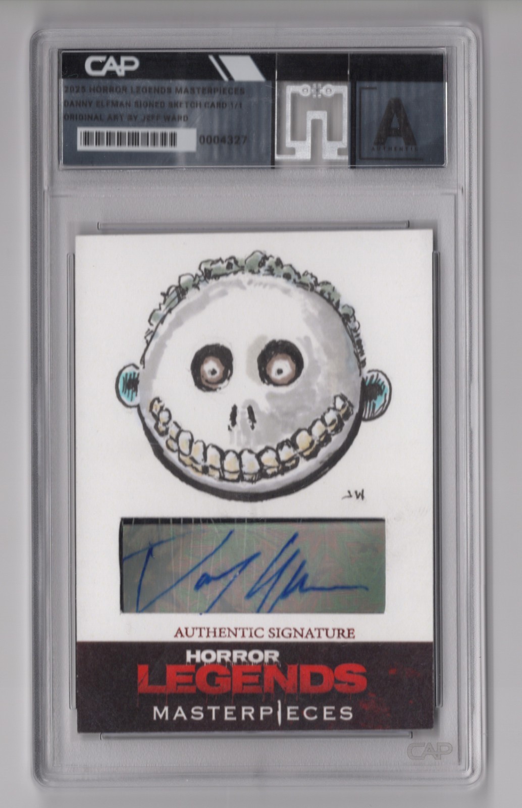 Danny Elfman 2025 Horror Legends Masterpieces Autograph Sketch Jeff Ward 1/1