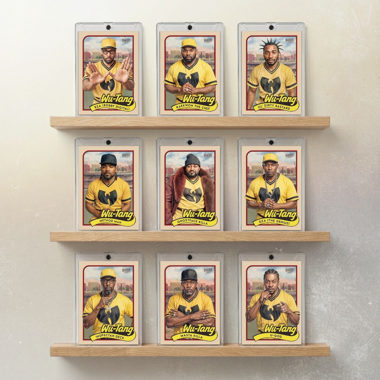 Wu-Tang Clan 9 Card Hip Hop Trading Card SET RZA ODB GHOSTFACE KILLAH