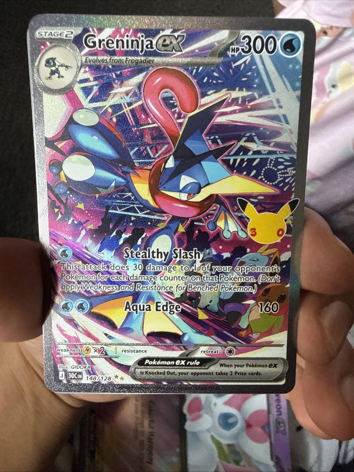 Pokémon 2026 Greninja ex 148/128 SIR 30th Celebration Anniversary NM