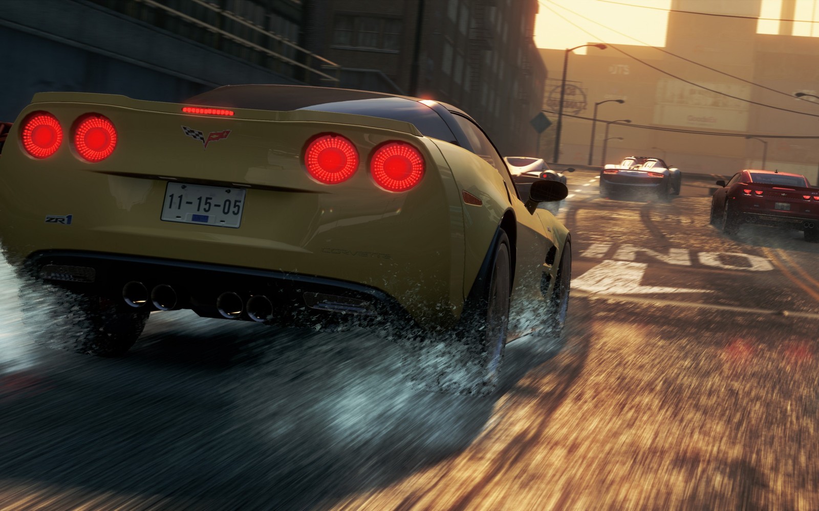 Cars need for speed most wanted 2 ea chevrolet corvette Art Print Poster 11x17