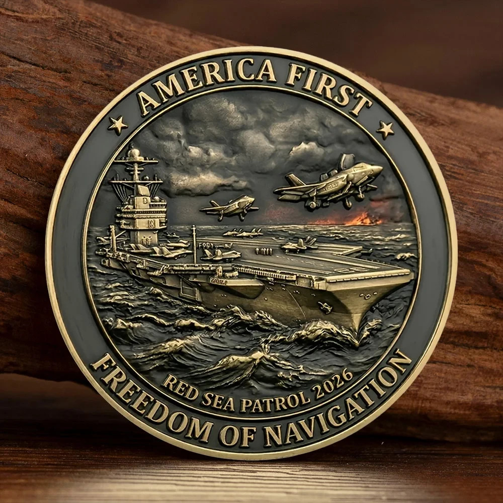 America First Freedom of Navigation Strength Through Deterrence Challenge Coin