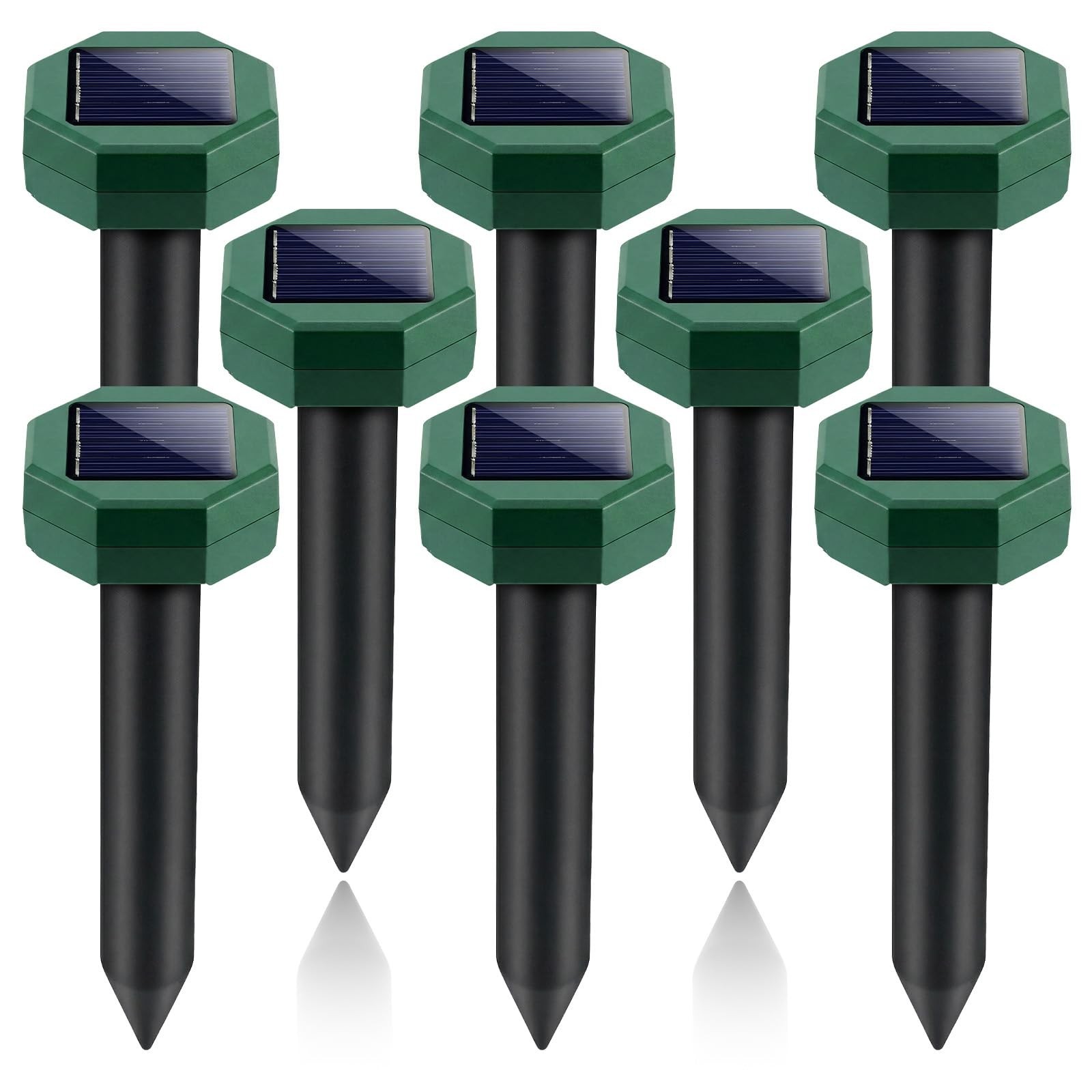 2026 Upgraded Mole Repellent Solar Powered, 8 Pack Ultrasonic Gopher Repellen...