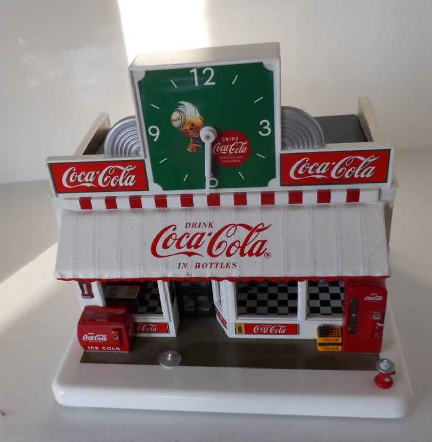 (GRB-32) Vintage Danbury Mint Coca-cola Store Clock (Needs Repair Read Disc)