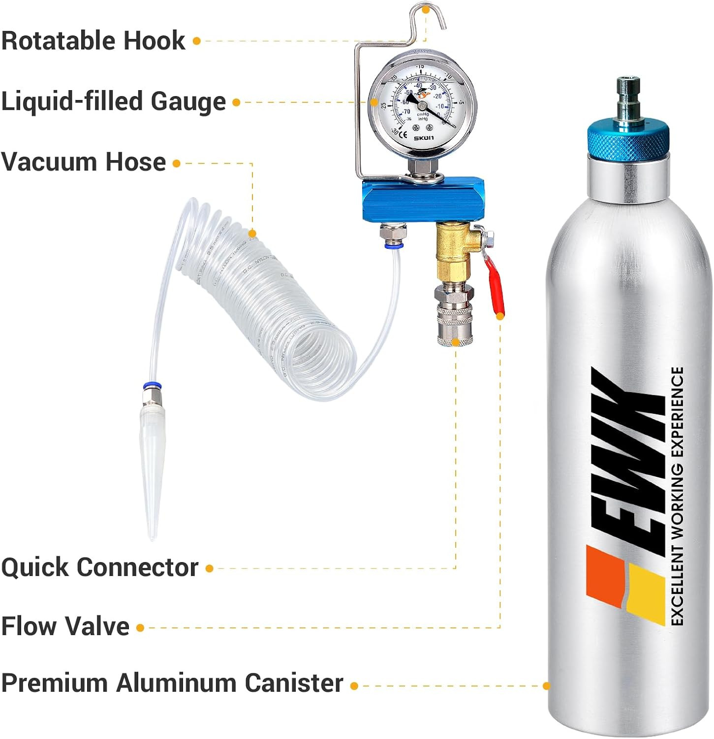 Fuel Injection Cleaning Canister, Vacuum Intake Valve & Combustion Chamber Cl...