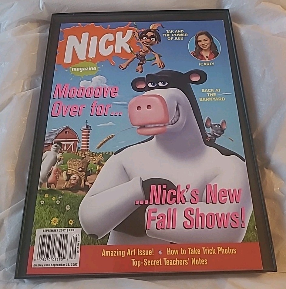 Barnyard Nickelodeon Magazine Cover 2007 Framed Print Ad 8.5X11 