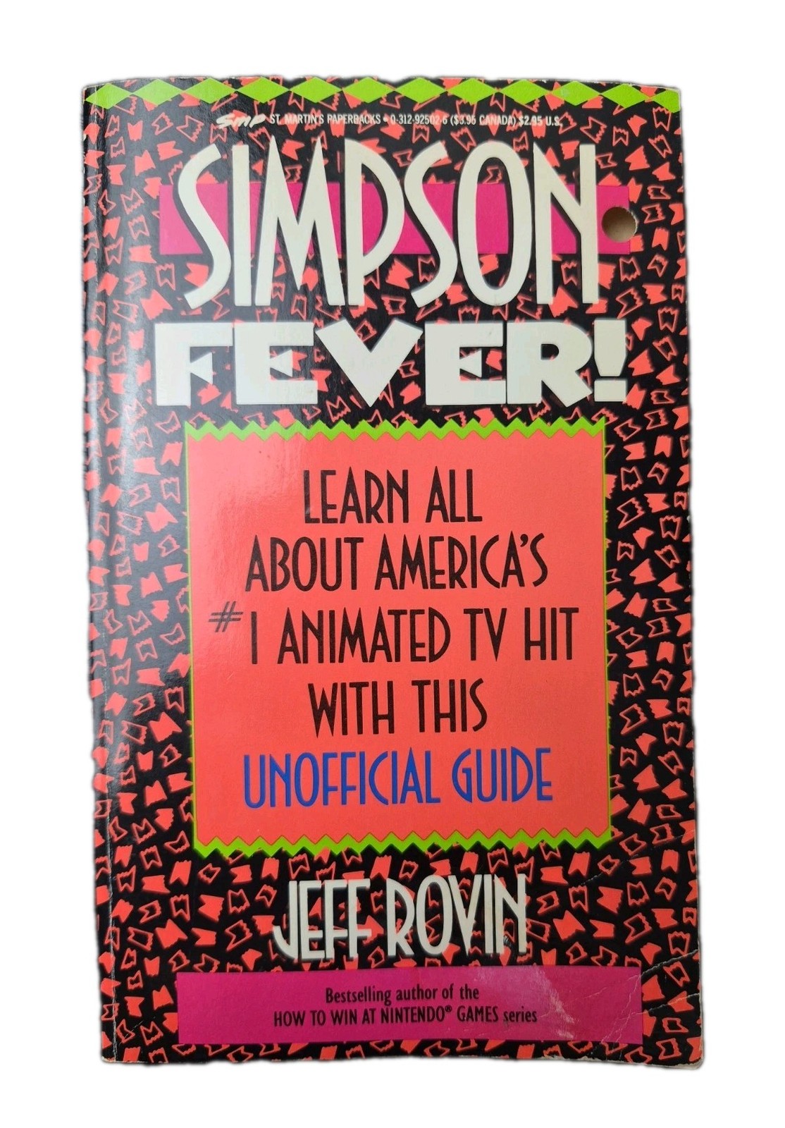 Original 1990 The Simpsons FEVER Unofficial Guide America's #1 Animated TV Hit