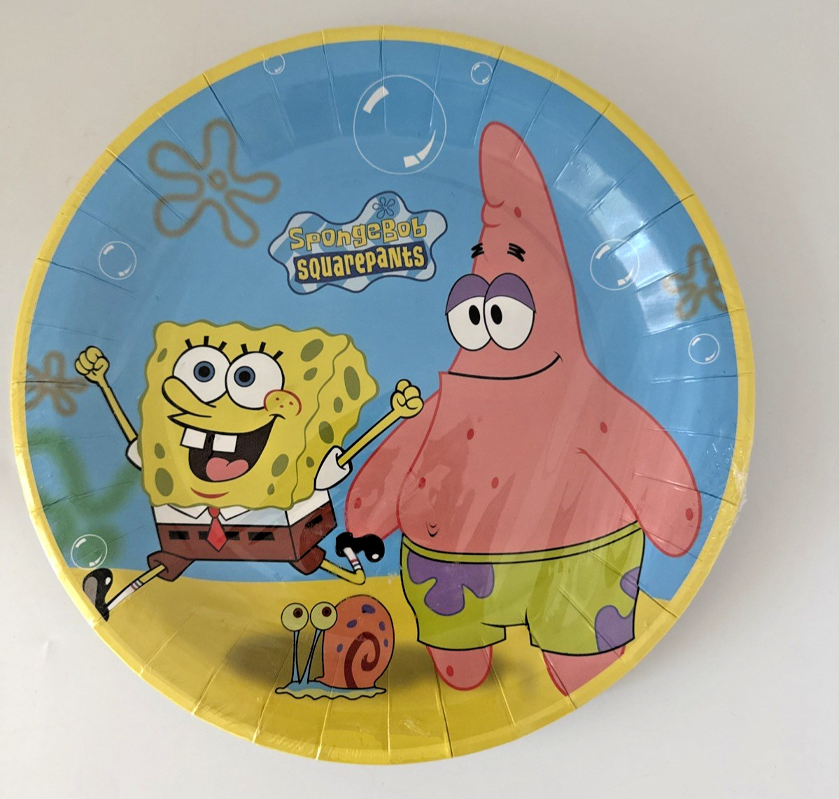 VTG Nickelodeon Sponge Bob Square Pants Party Paper Plates - Sealed New
