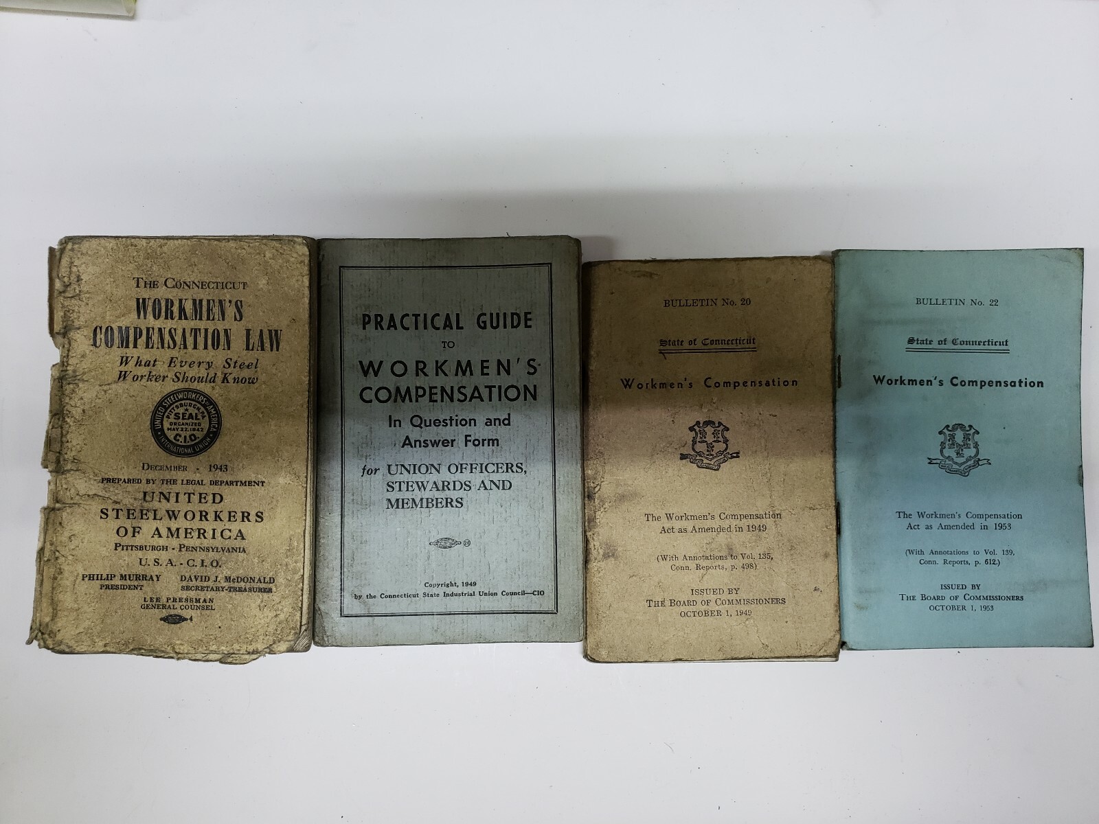  12 VINTAGE WORKMEN'S COMP LAW & CONSTITUTION MANUELS ( FC54-3-K)