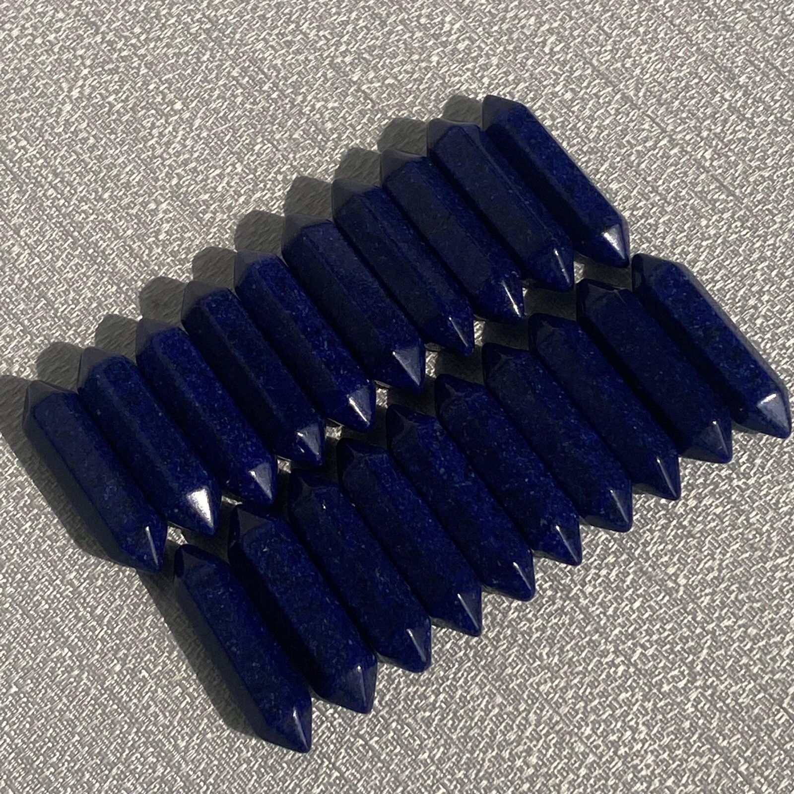 20pc Natural Lapis lazuli Obelisk Quartz Crystal Wand Double Point reiki Healing