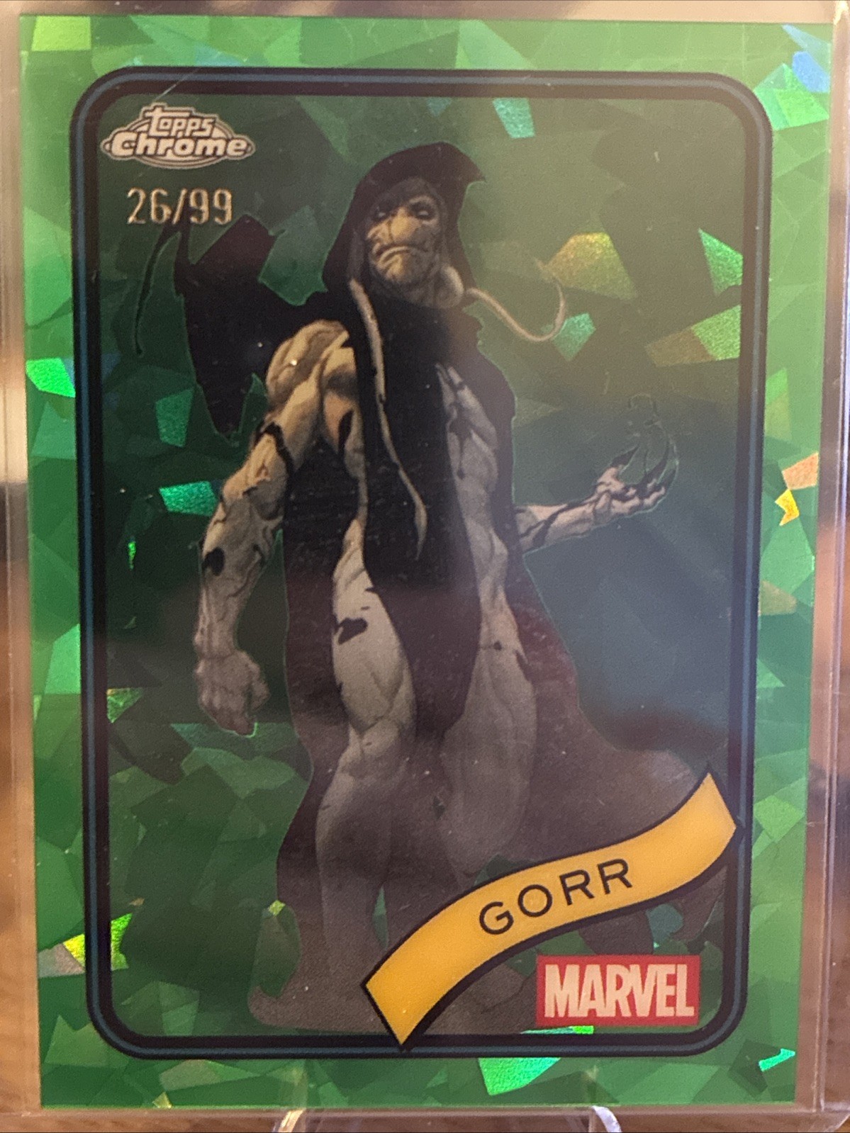 2025 Topps Chrome Marvel Sapphire Green Gorr 26/99