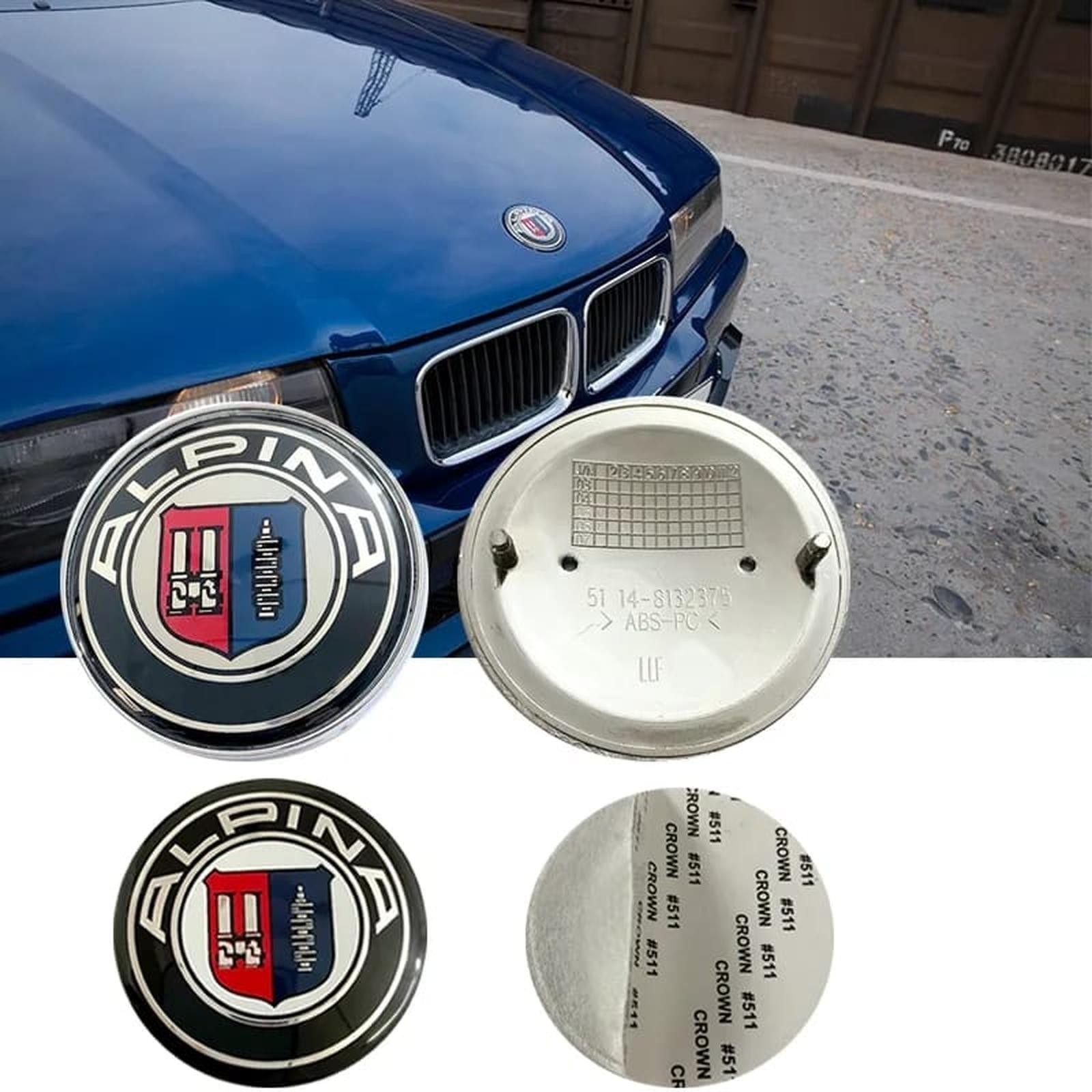 BMW ALPINA Badge Emblem 82mm Front Grille Hood Bonnet Logo Replacement