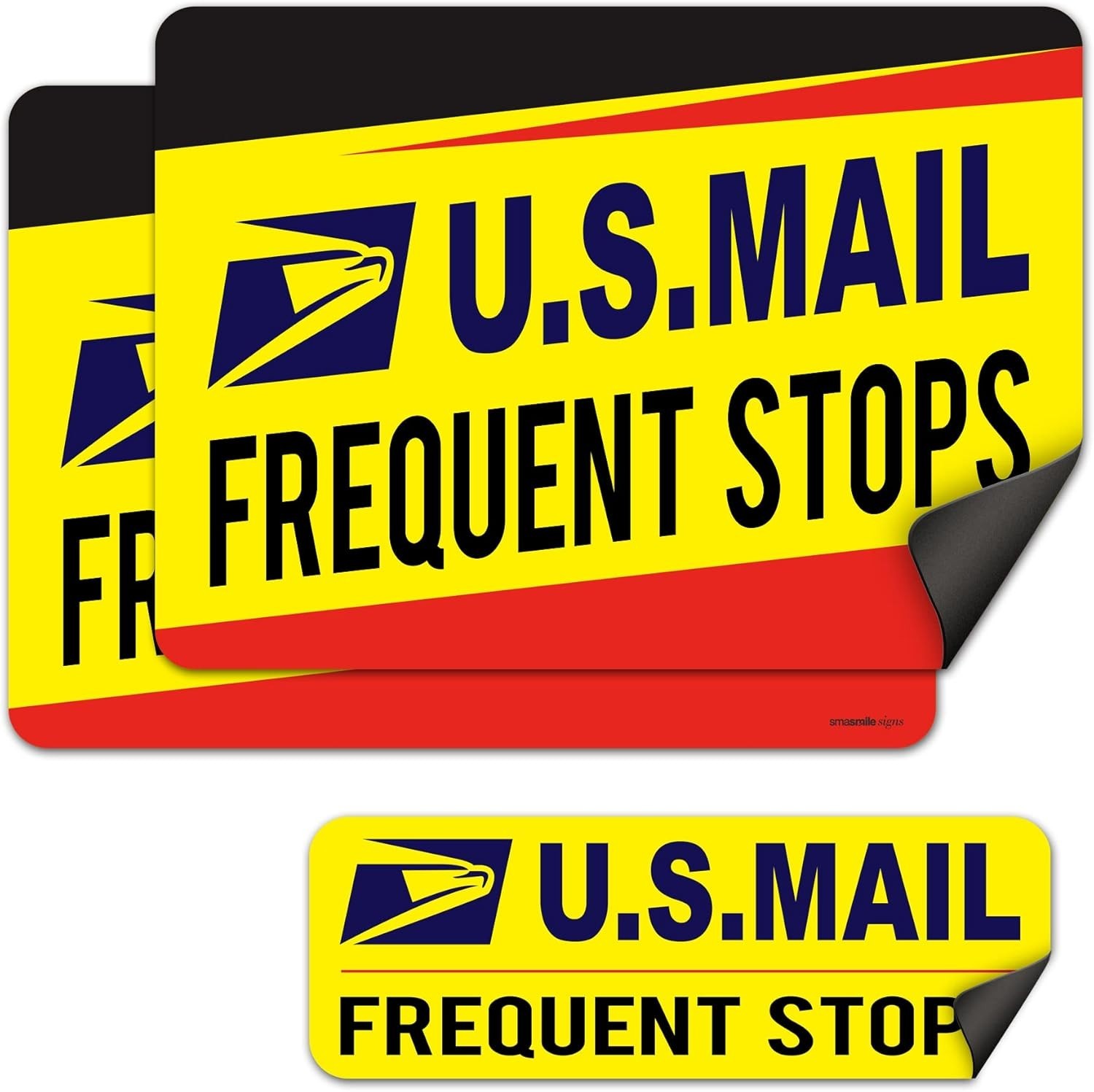 Mail Delivery Driver Magnetic Signs 3 Pack Frequent Stops Sign