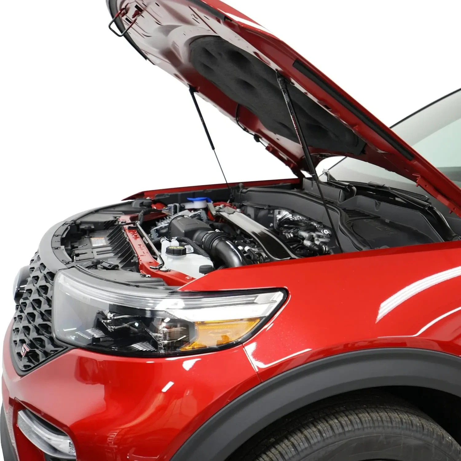 Hood Quicklift and Struts for Ford Explorer 2020-2027, All Black Components
