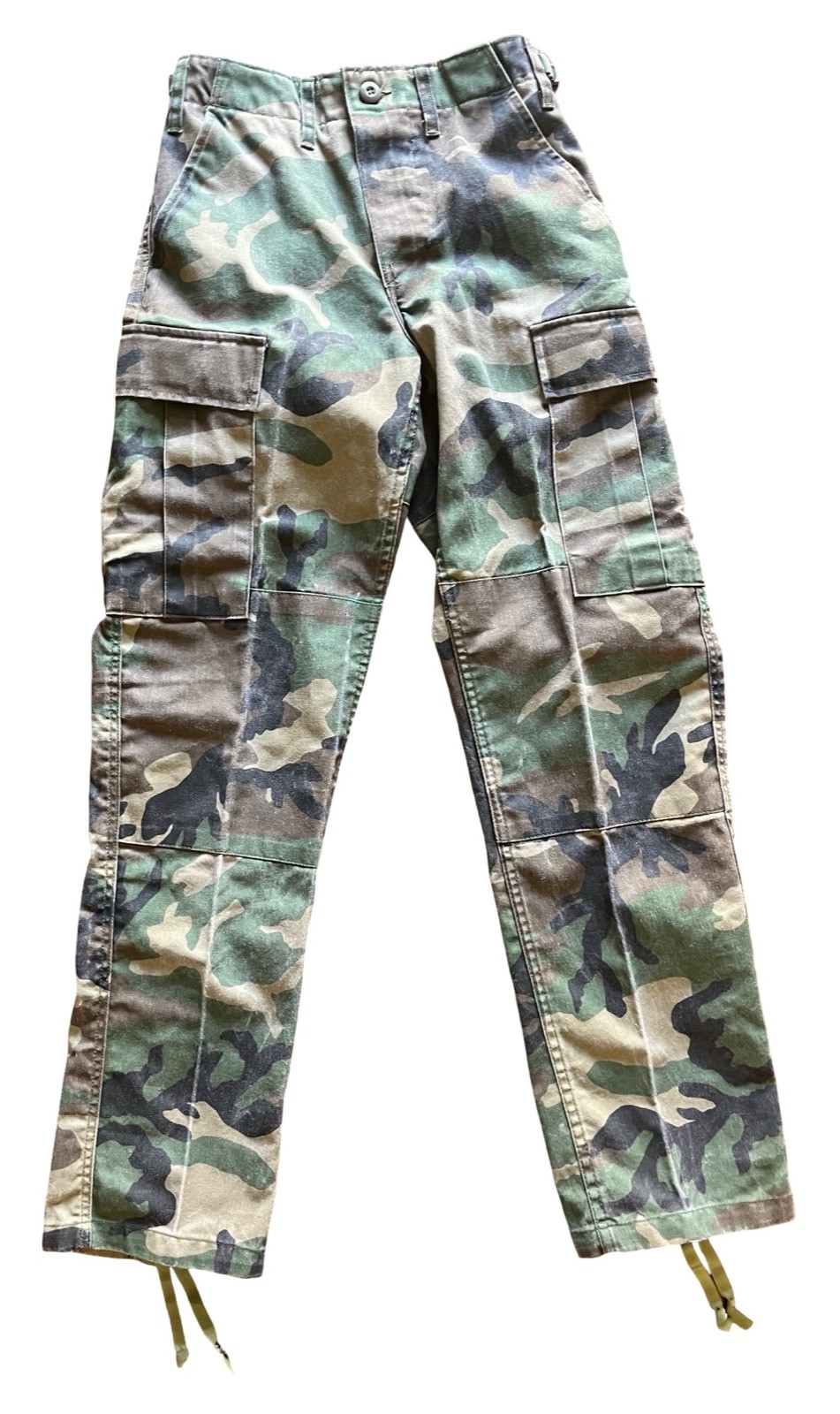 Vintage US Army BDU Combat Trousers M-81 Woodland Camo X-SMALL REGULAR Tru Spec