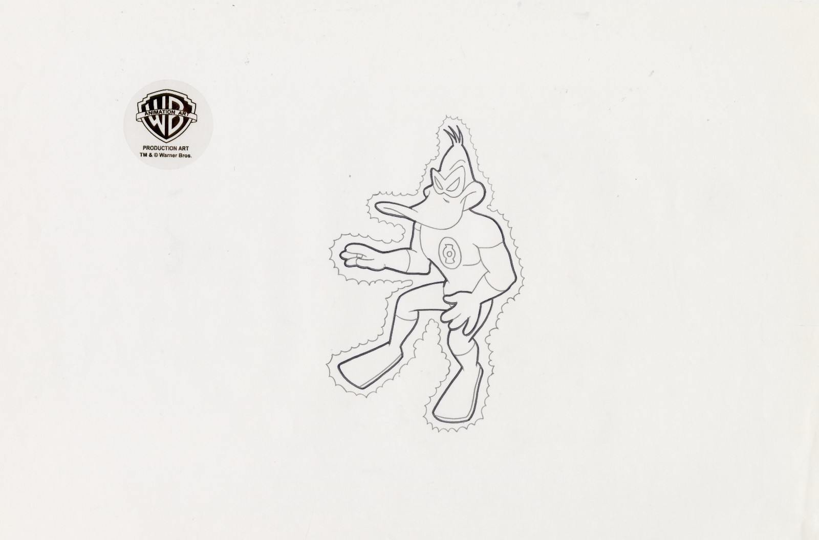 WB-Looney Tunes- Original Production Drawing-Daffy-Green Loontern-Duck Dodgers