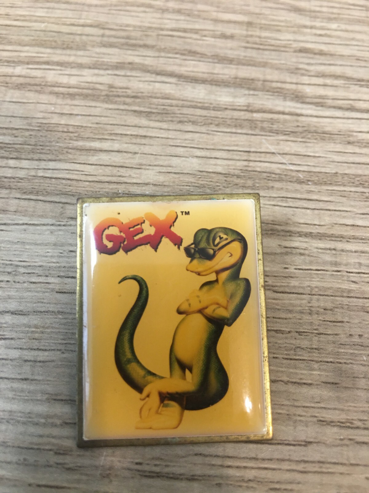 Vintage GEX Pin Badge Sony PlayStation Sega Saturn Promo Rare