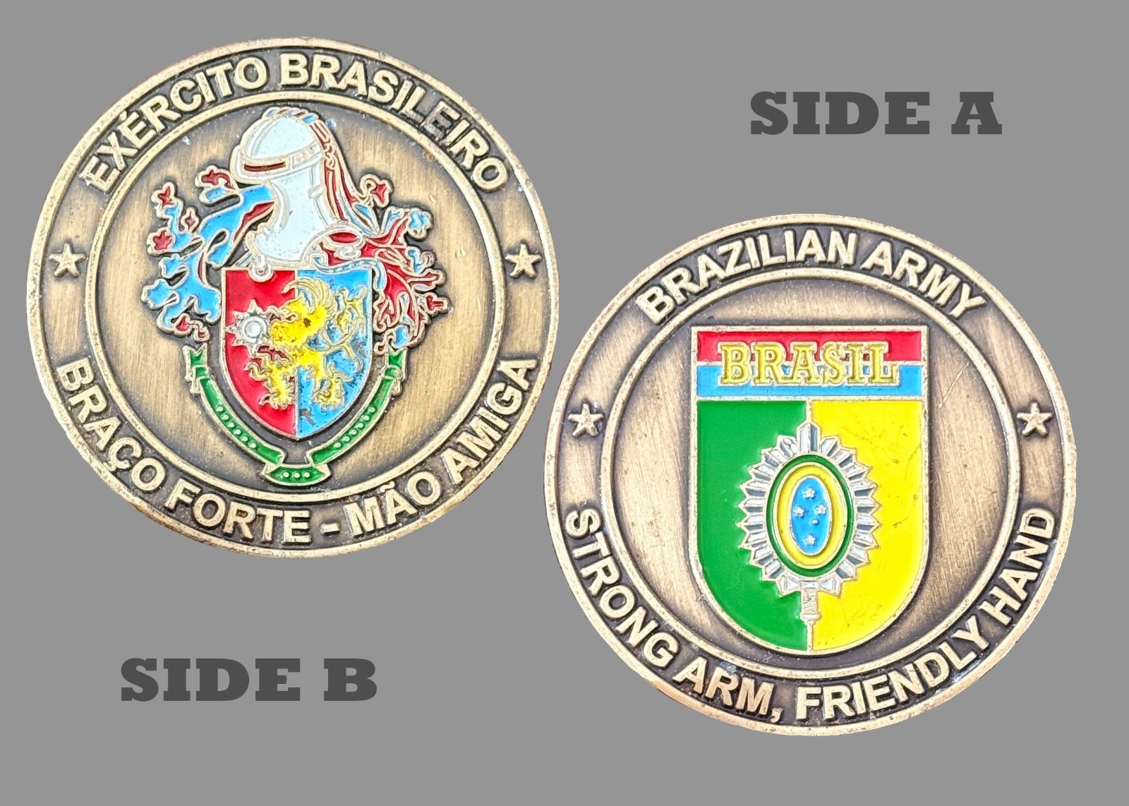 Brazilian Army National Coat of Arms Military Challenge Coin  1#32