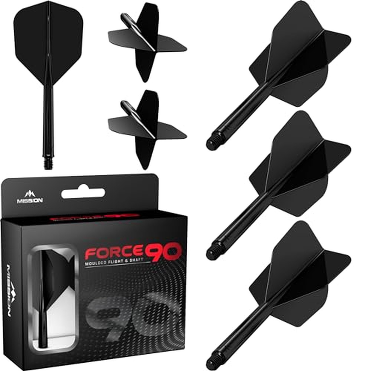 Mission Force 90 - New Moulded Flight & Shaft System - Clear - Standard No6