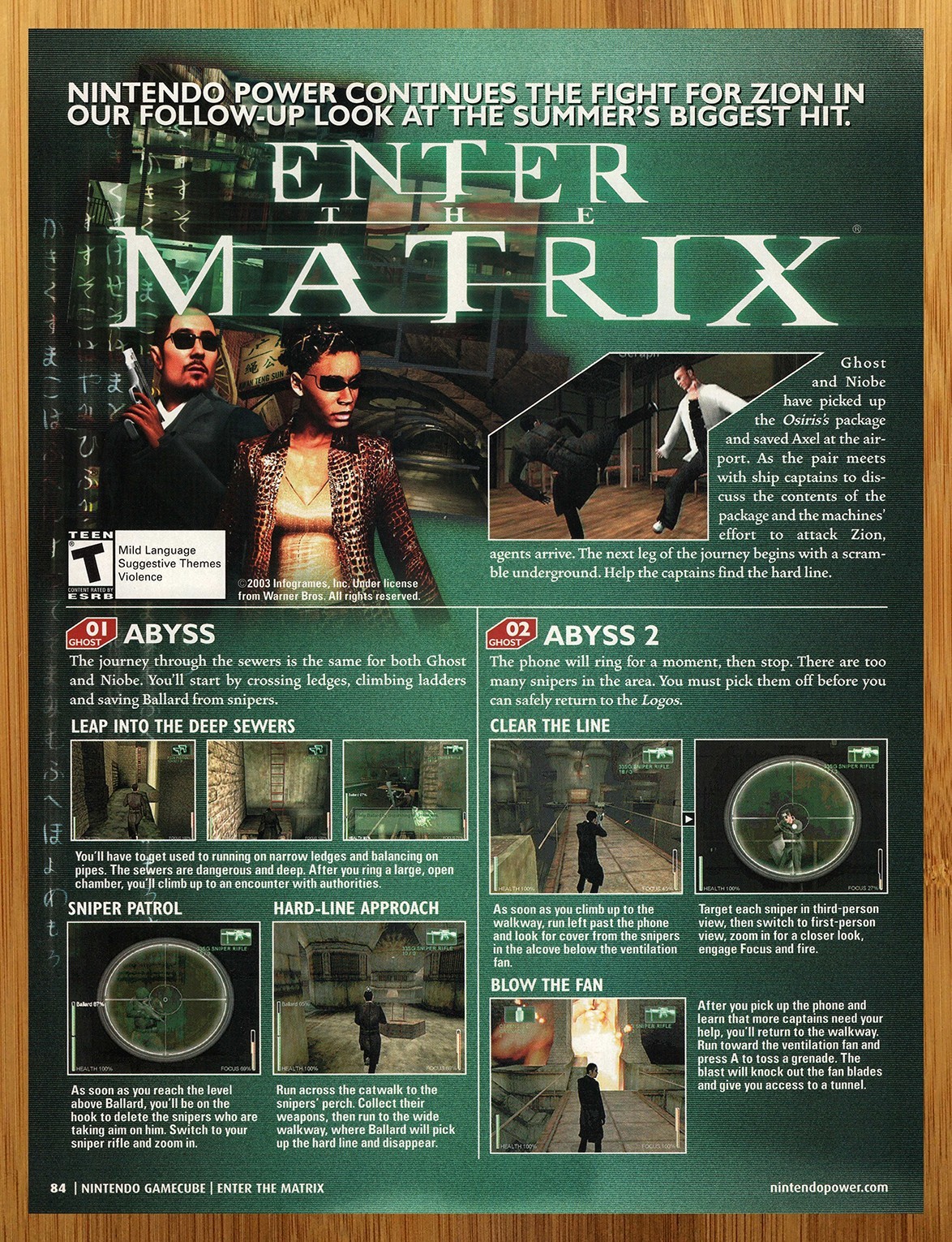 2003 Enter the Matrix Nintendo Gamecube Print Ad/Poster Authentic Promo Art