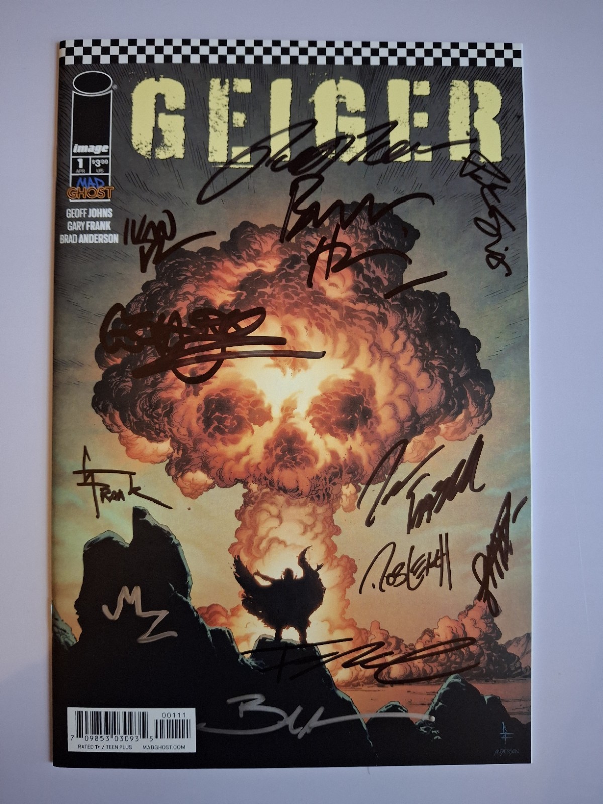 Geiger #1 SIGNED 12x Geoff Johns, Gary Frank, Brad Anderson, Fabok, Reis, MORE