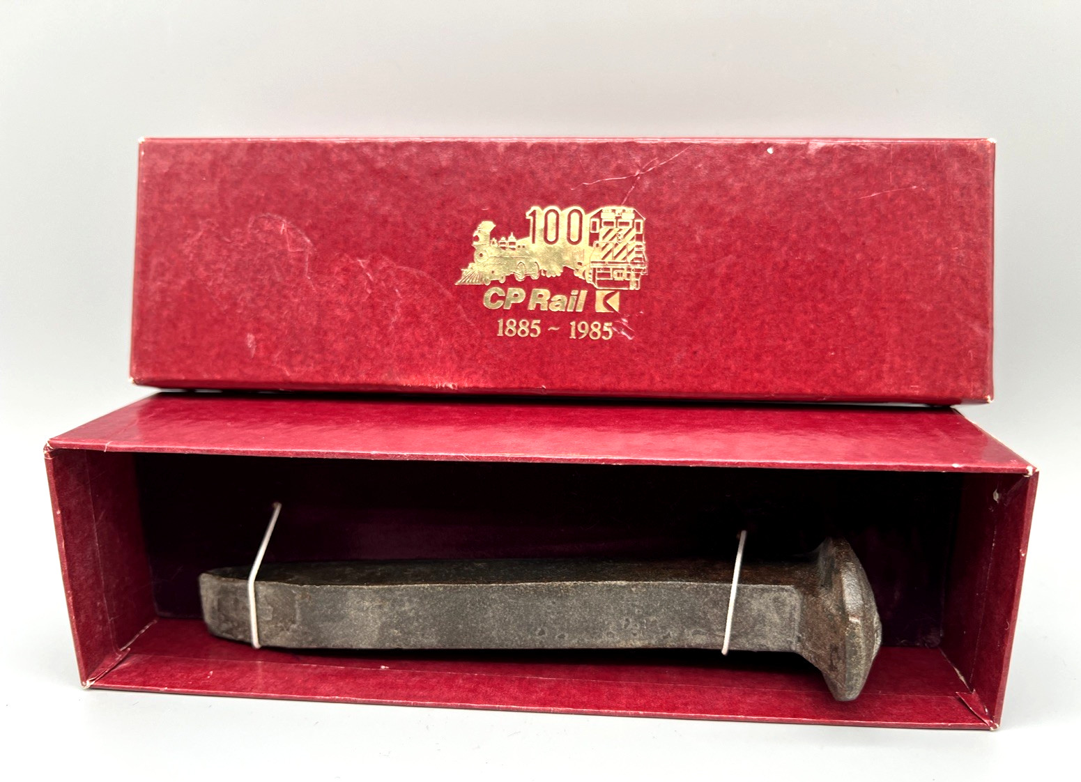 Vtg CP Rail 1885-1985 100th Anniversary Centennial Boxed Railroad Last Spike