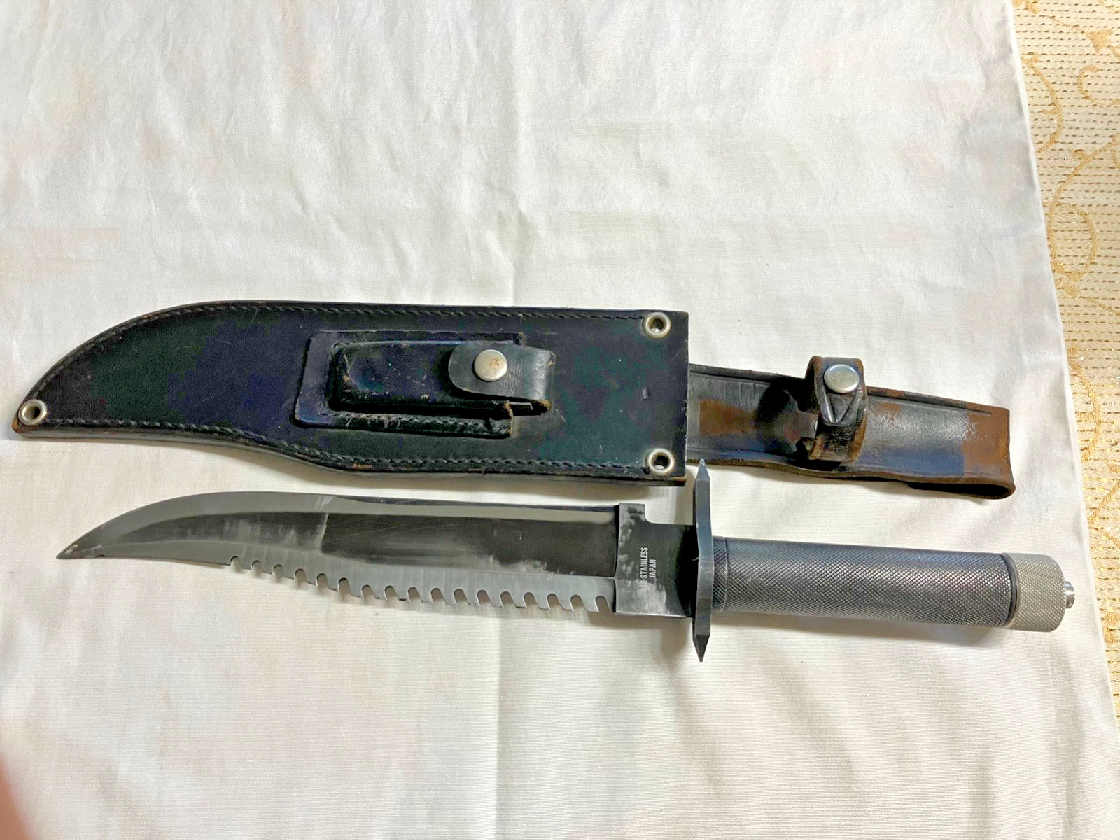 Vintage Explorer Ram Ram II Fixed Blade Survival Knife  21-033 & Leather sheath