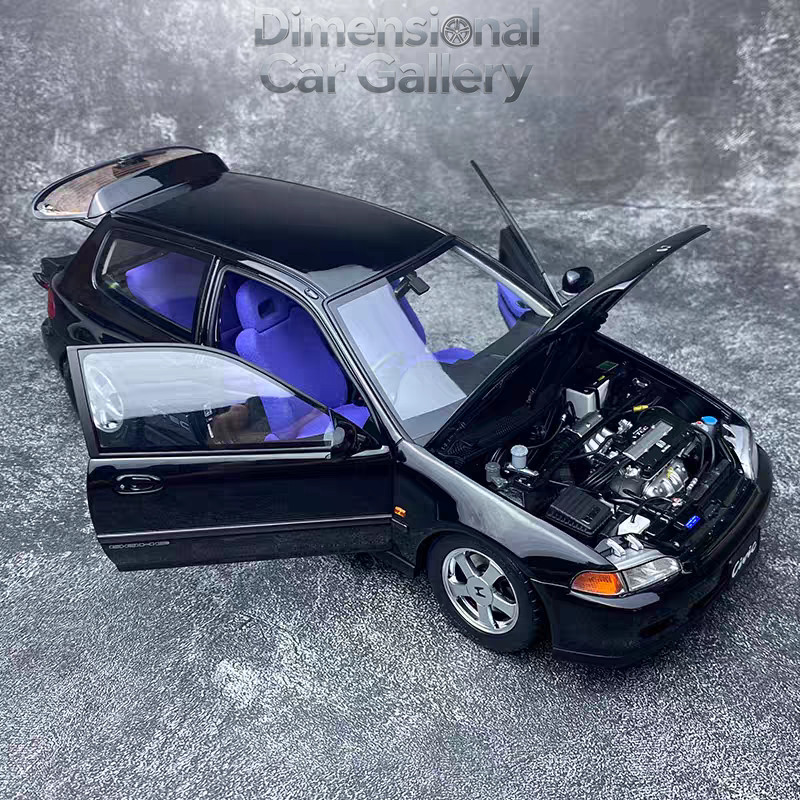 LCD 1:18 honda EG6 SiR (SiRII) Black Honda alloy car model