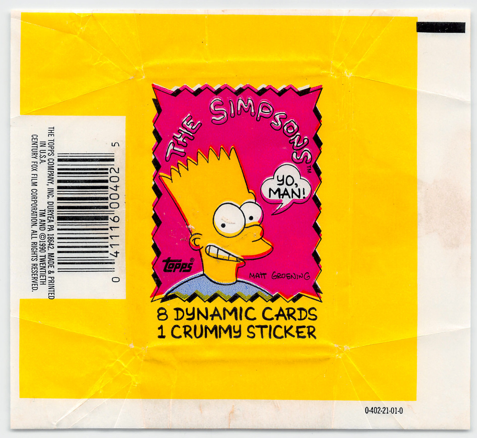 THE SIMPSONS 1990 TOPPS PICK-A-CARD #1 thru #88, STICKER #1 thru #22 OR WRAPPER