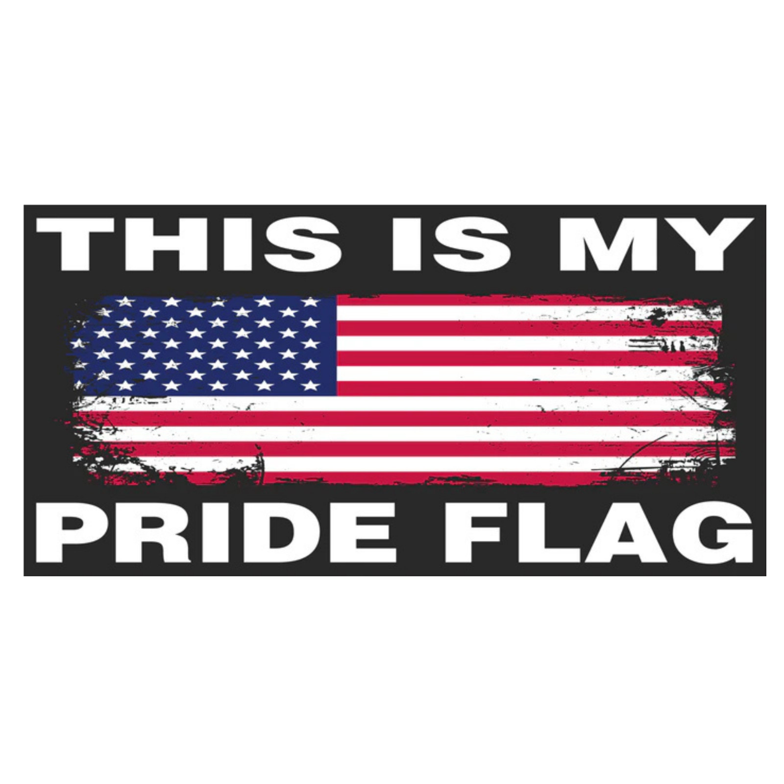 THIS IS MY PRIDE FLAG Political Bumper Sticker 3.5X7.5 Waterproof UV Protected