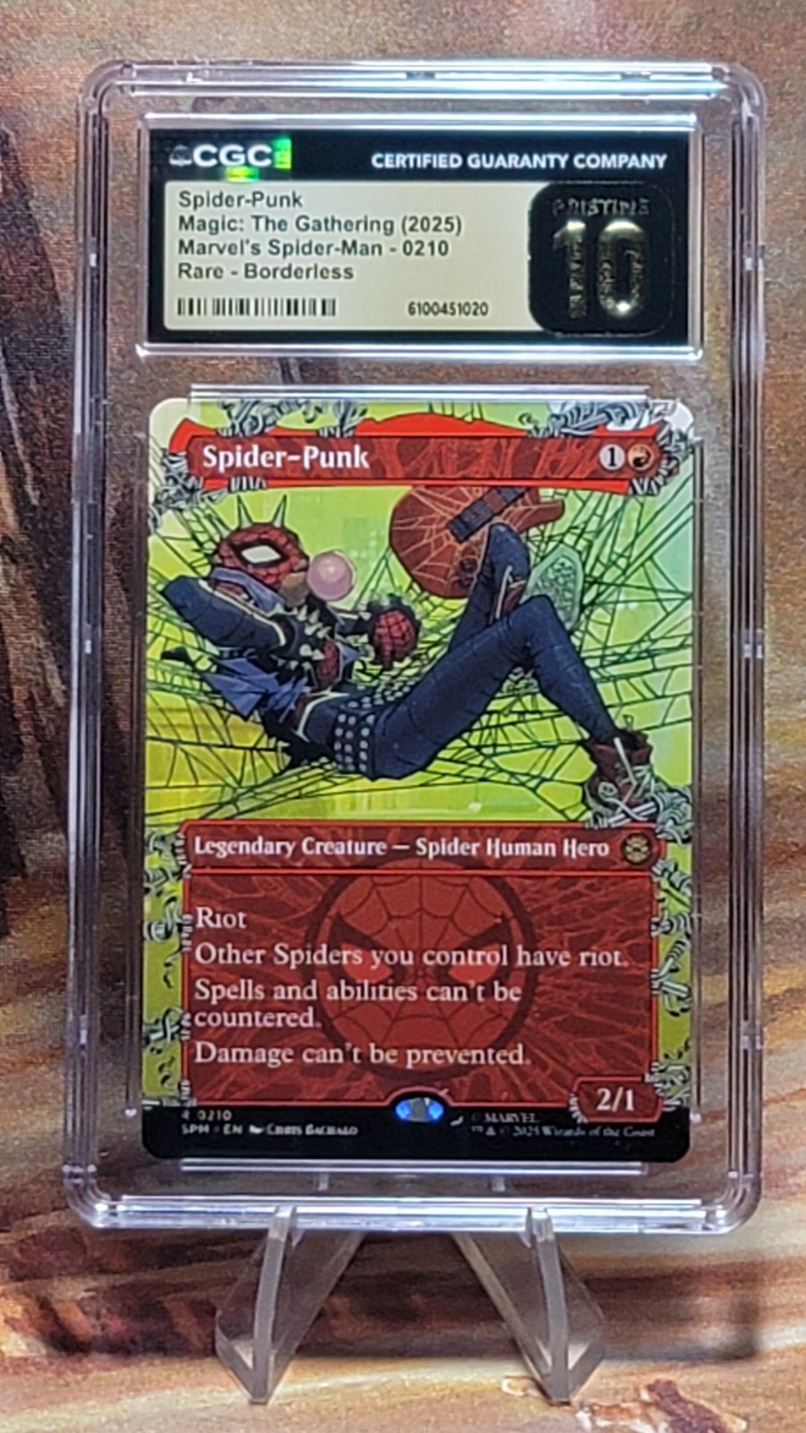 MTG Marvel's Spider-Man Spider-Punk Borderless Non-Foil CGC 10 Pristine  Pop 1🔥