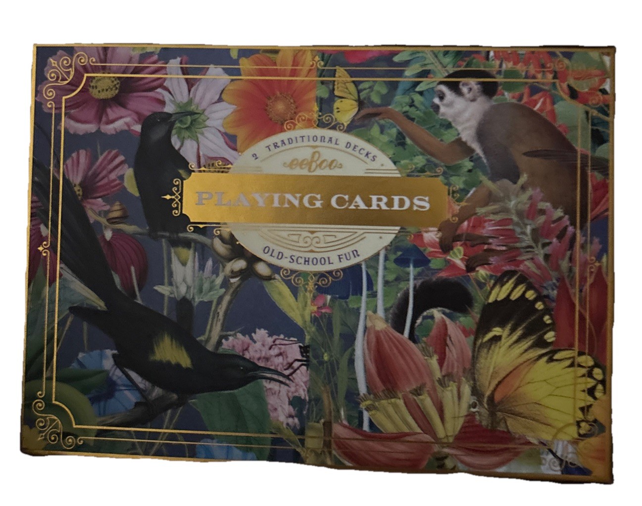 eeBoo Garden of Eden Boxed Artistic Playing Cards Set Two Decks Gilded Edges
