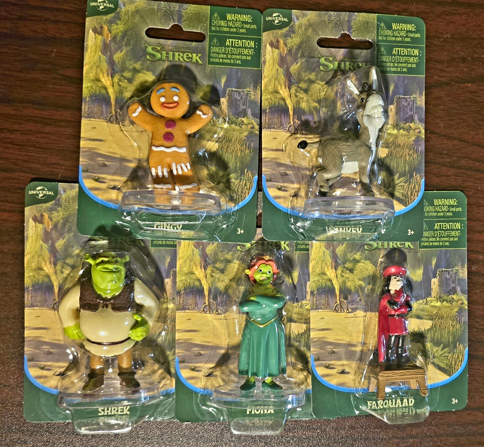 Universal Shrek 5-Figure Set Shrek Fiona Donkey Gingy Farquaad 3+ Unopened