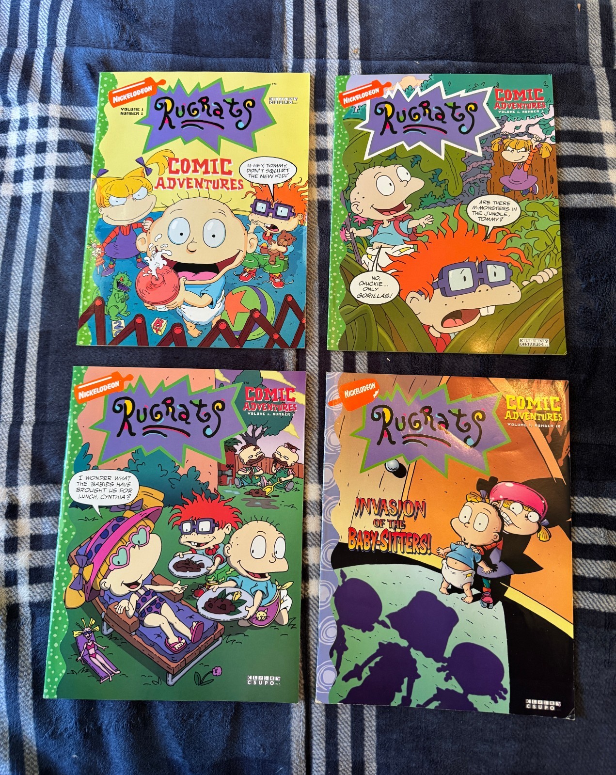 Nickelodeon Rugrats Comic Adventures Lot of 4 Comics. Vol 1 #1, 2, 3 & Vol 3 #10