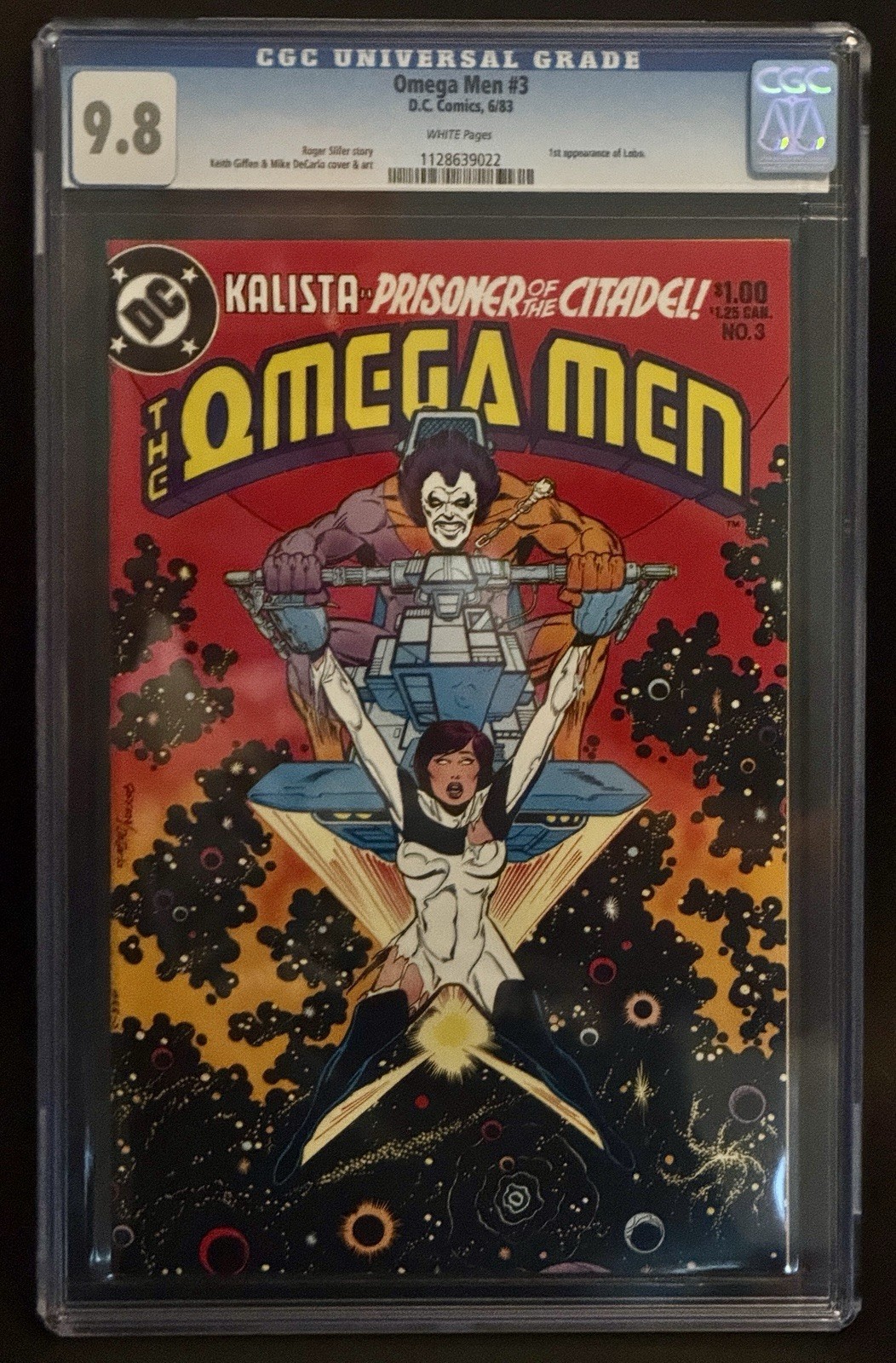 Omega Men #3 CGC 9.8 WHITE Pages - DC Comics 1983- 1st appearance of Lobo MOVIE