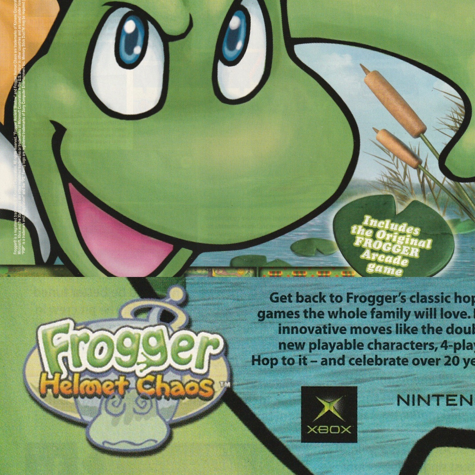VTG 2005 Frogger: Helmet Chaos Original Print Ad 20x26cm Video Game Art GPM 205