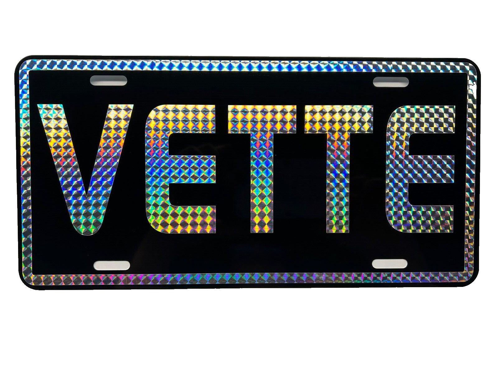 VETTE 1970\'s Retro Prism Metal License Plate Corvette Street Freak Custom Garage