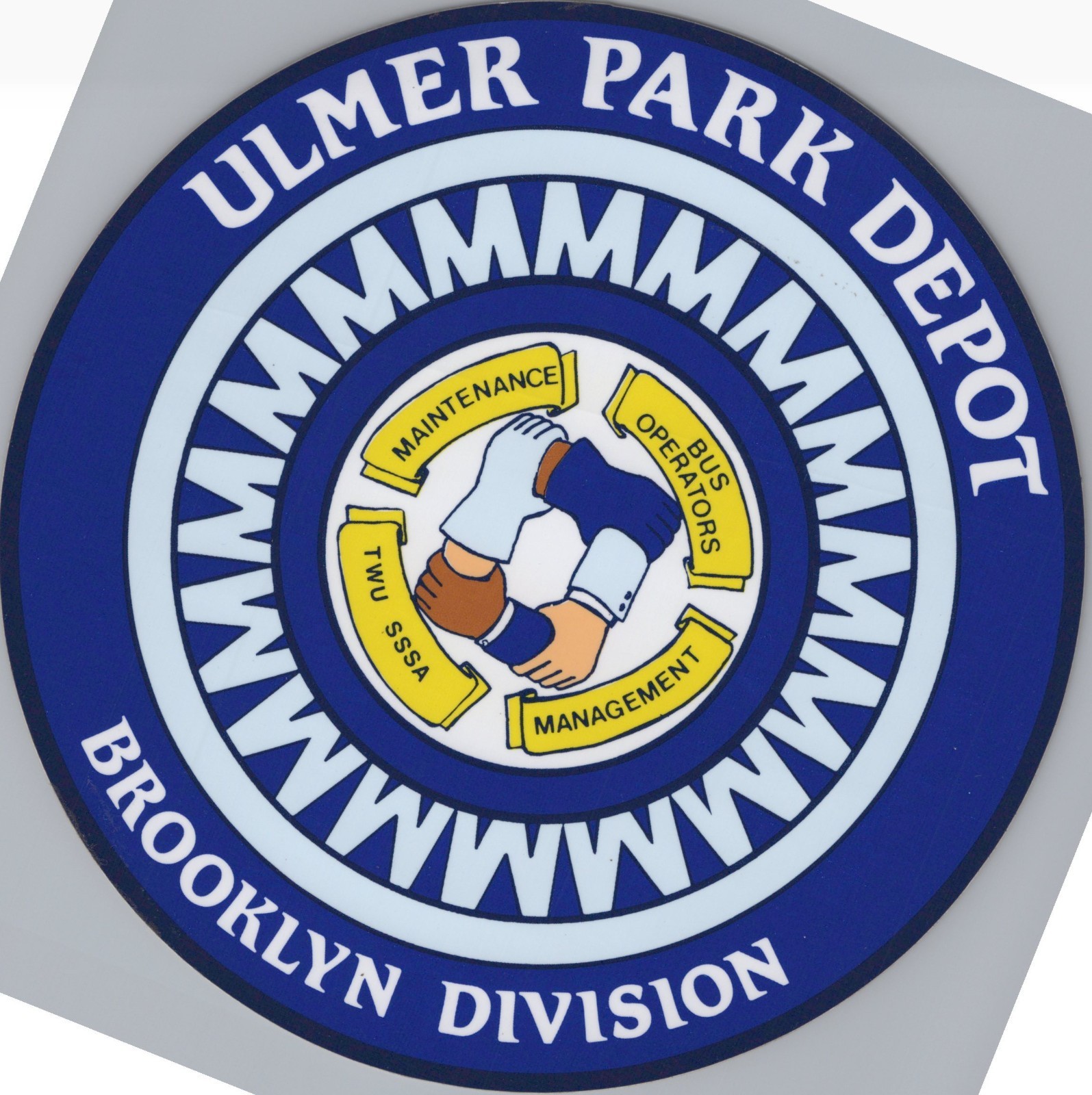 NYCTA NYC BUS DECAL STICKER ULMER PARK DEPOT BROOKLYN DIVISION NY TA MTA 7.5\'\'