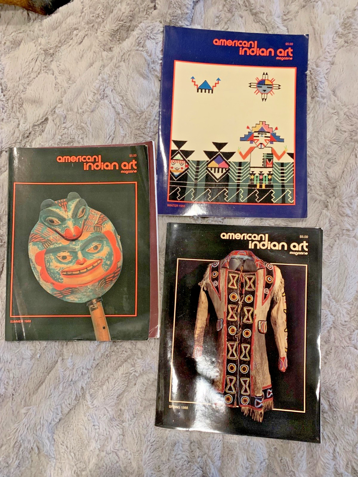 American Indian art magazines 3 issues 1988 summer, Winter, Spring