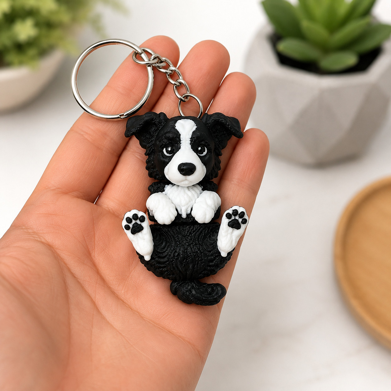 key chains Articulated Border Collie Pocket Companion – Premium Bag Charm