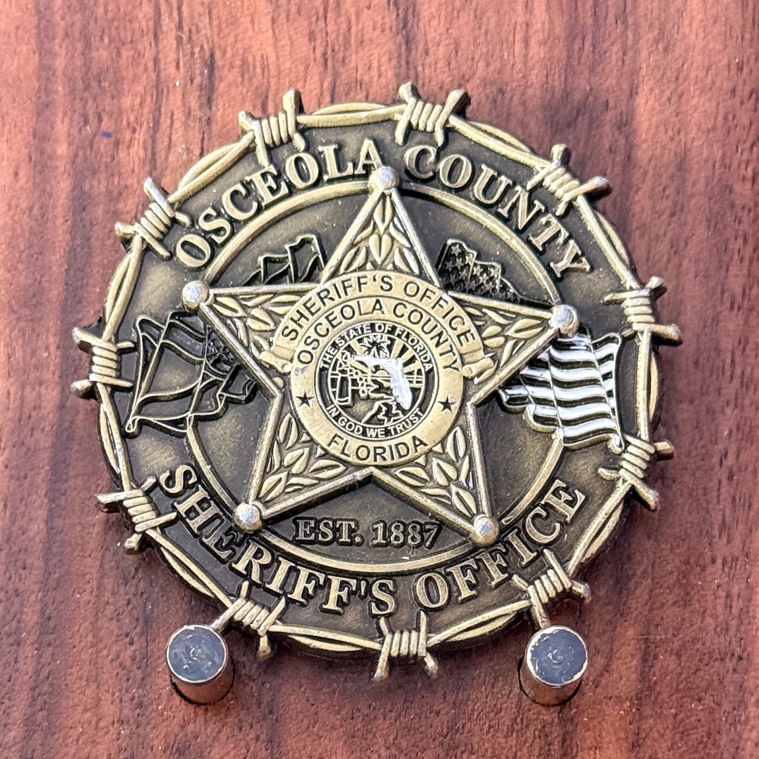 Osceola County Sheriff Office East Patrol First In Last Out Challenge Coin  M#26