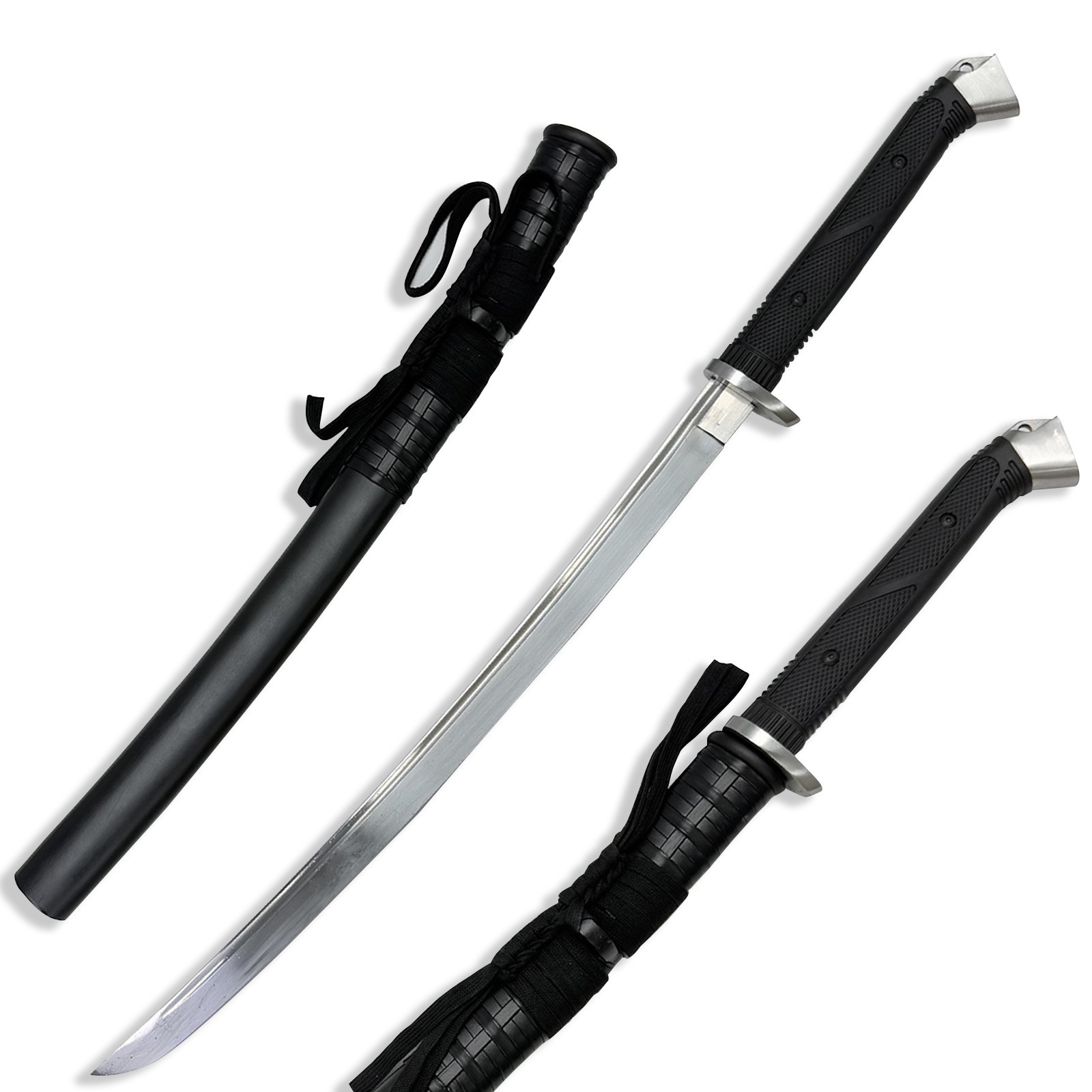 Tactical Katana Sword, 86cm Full‑Length, 1060 High‑Carbon Full Tang Heat‑Treated