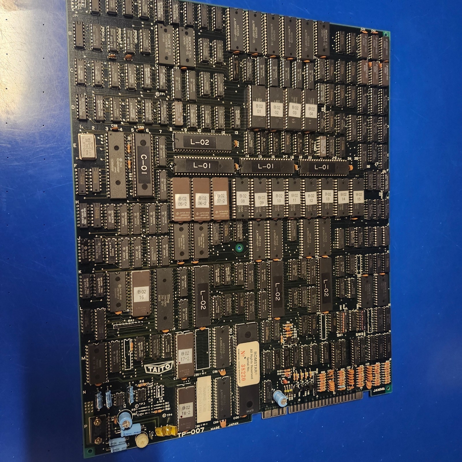 Taito/Romstar Sky Shark video game board.  Tested & working.  Jamma.
