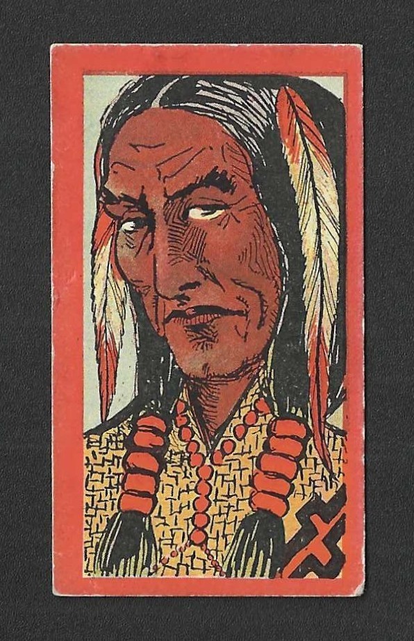 c1910s T74 Booker Tobacco Card - Burley Cubs Indian Series - King Philip