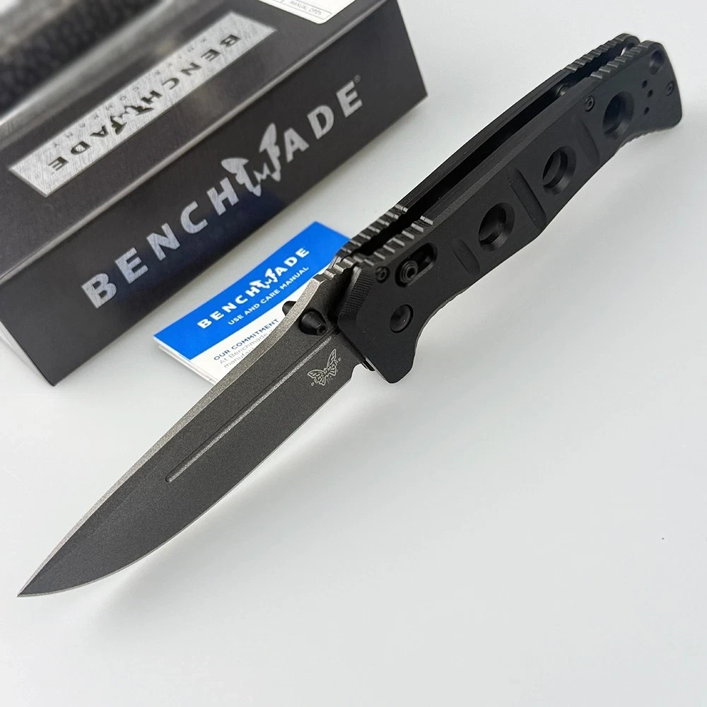 Benchmade Knives Adamas 273GY-1 CPM-CruWear Steel Black G10 Handle Folding Knife